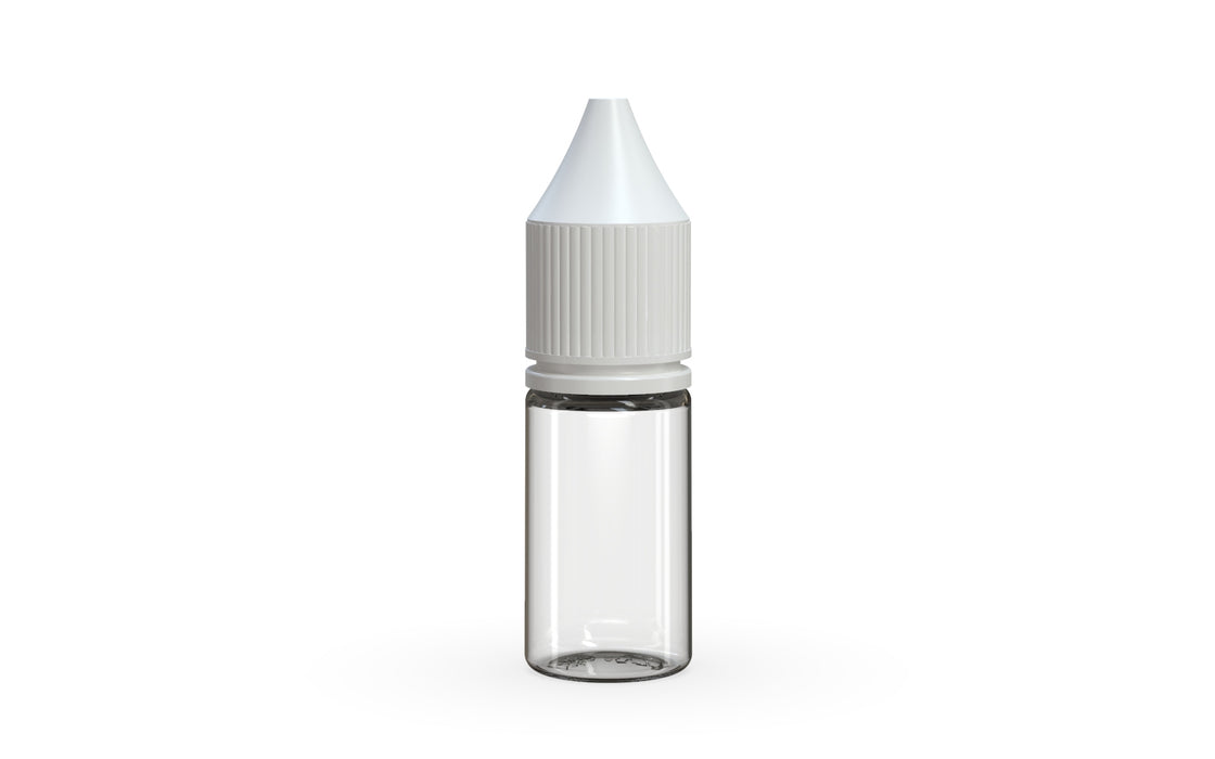 10ML V3 Unicorn Clear Bottle® with White Cap by Chubby Gorilla