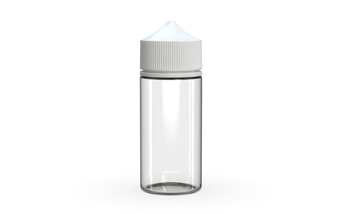100ML V3 Clear Unicorn Bottle® with White Cap by Chubby Gorilla
