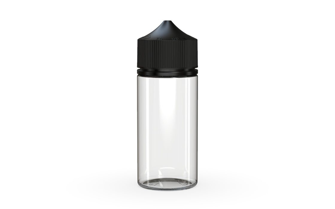 100ML V3 Clear Unicorn Bottle® with Black Cap by Chubby Gorilla