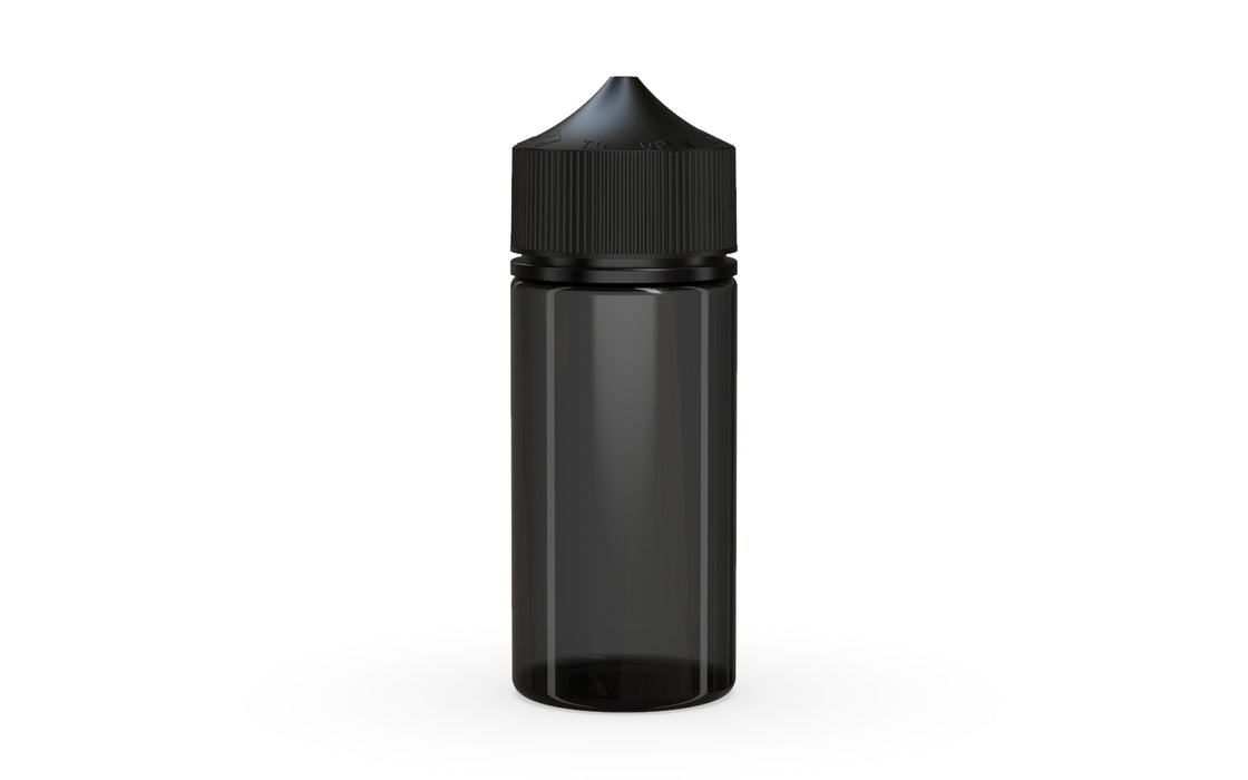 100ML V3 Translucent Black Unicorn Bottle® with Black Cap by Chubby Gorilla