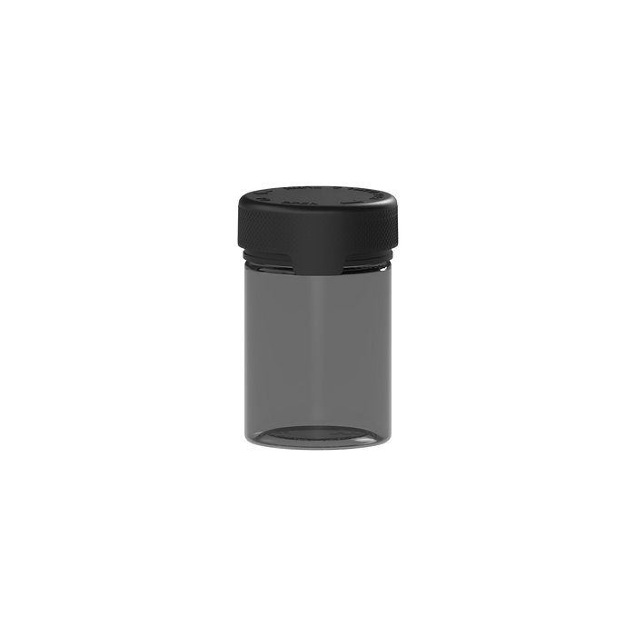 120CC/4OZ/120ML Aviator CR - Container With Inner Seal & Tamper - Translucent Black With Opaque Black Lid - Copackr.com