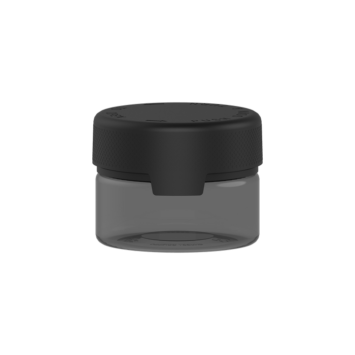 220CC/7.5FL.OZ/220ML Aviator CR - XL Container With Inner Seal & Tamper - Translucent Black With Opaque Black Lid - Copackr.com