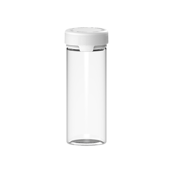 240CC/8FL.OZ/240ML Aviator CR - Container With Inner Seal & Tamper - Clear Natural With Opaque White Lid - Copackr.com