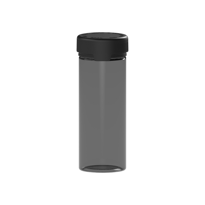 240CC/8FL.OZ/240ML Aviator CR - Container With Inner Seal & Tamper - Translucent Black With Opaque Black Lid - Copackr.com