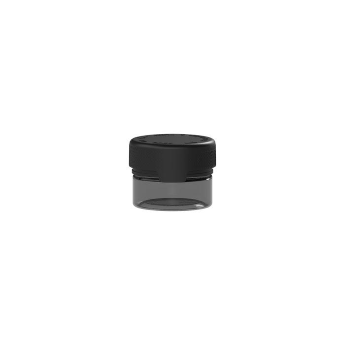 30CC/1FL.OZ/30ML Aviator CR - Container With Inner Seal & Tamper - Translucent Black With Opaque Black Lid - Copackr.com