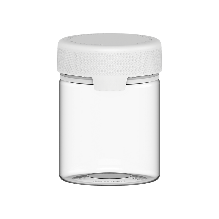 550CC/18.5FL.OZ/550ML Aviator CR - XL Container With Inner Seal & Tamper - Clear Natural With Opaque White Lid - Copackr.com