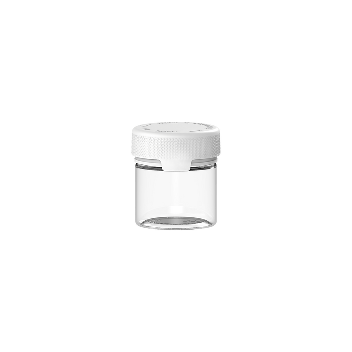 60CC/2FL.OZ/60ML Aviator CR - Container With Inner Seal & Tamper - Clear Natural With Opaque White Lid - Copackr.com