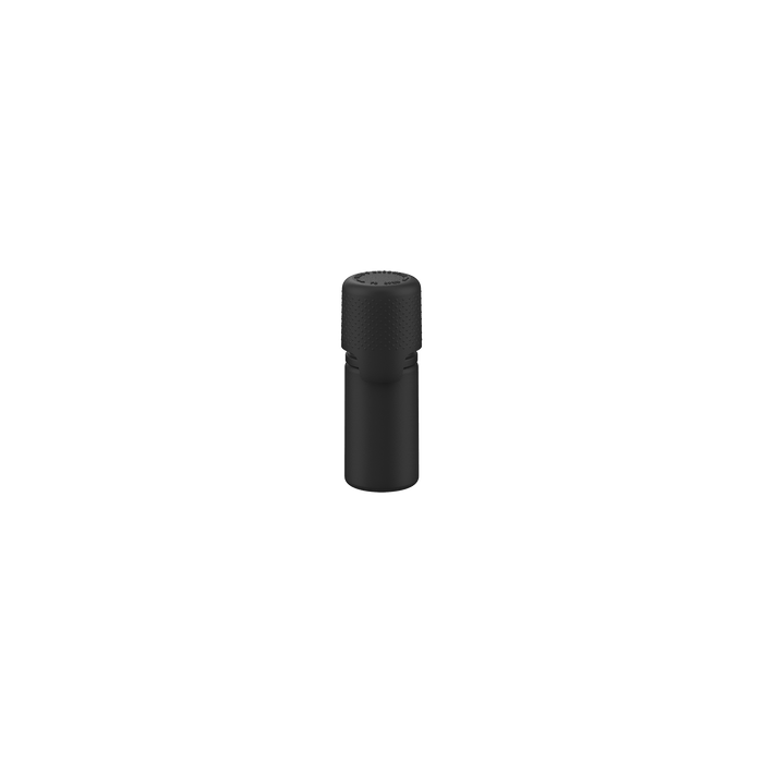Aviator 10ML Bottle With Inner Seal & Tamper Evident Breakoff Band - Opaque Black Bottle / Opaque Black Cap - Copackr.com