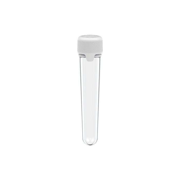 AVIATOR CR - TUBE 100MM WITH INNER SEAL & TAMPER - CLEAR NATURAL (TRANSPARENT) WITH OPAQUE WHITE LID - Copackr.com