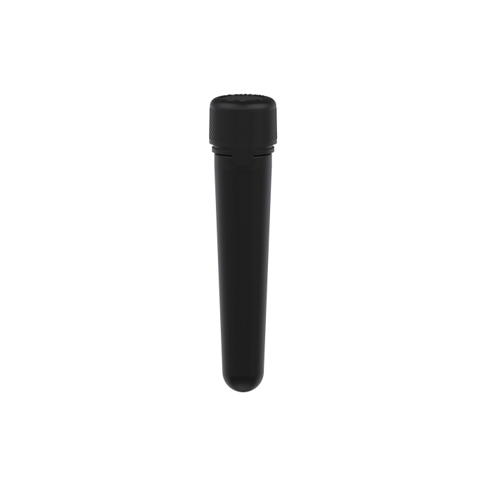 AVIATOR CR - TUBE 100MM WITH INNER SEAL & TAMPER - OPAQUE BLACK WITH OPAQUE BLACK LID - Copackr.com