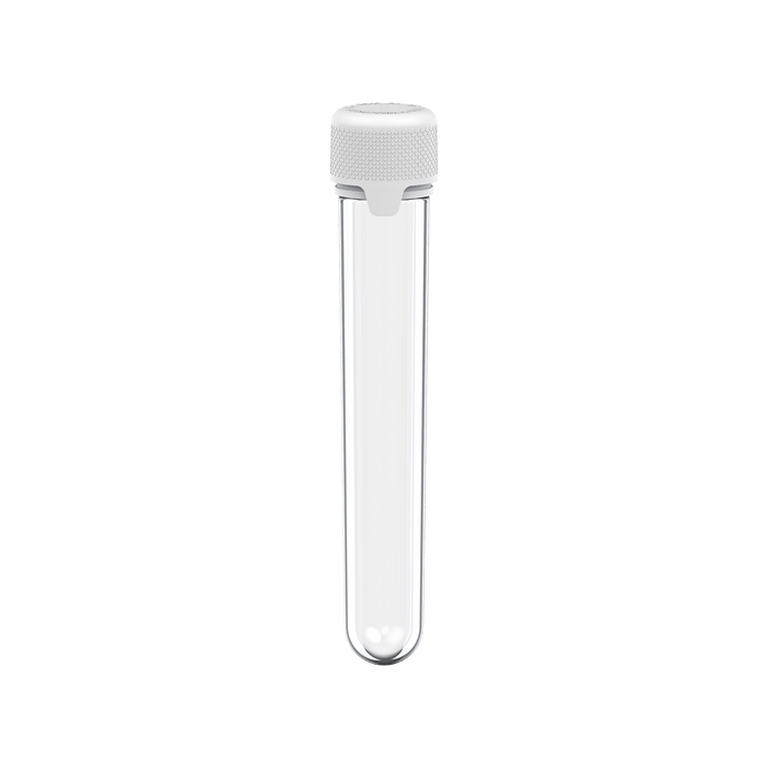 AVIATOR CR - TUBE 120MM WITH INNER SEAL & TAMPER - CLEAR NATURAL (TRANSPARENT) WITH OPAQUE WHITE LID - Copackr.com