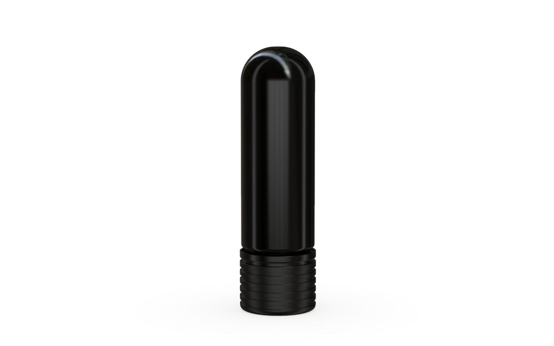 510 Cartridge Spiral CR Container Round Top - Opaque Black With Opaque Black Lid