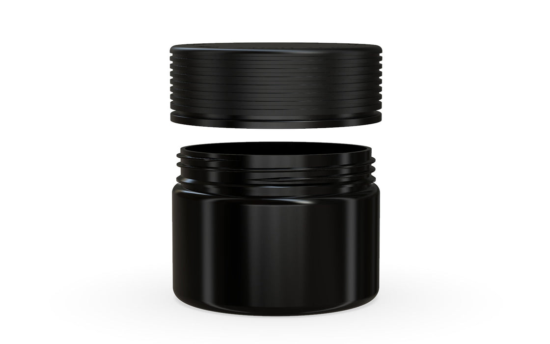 300CC/10FL.OZ Spiral CR - XL Container With Inner Seal &amp; Tamper - Opaque Black With Opaque Black Lid