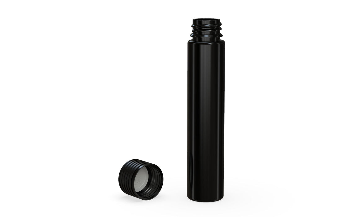 Spiral CR - Tube 115mm with Inner Seal & Tamper - Opaque Black with Opaque Black Lid