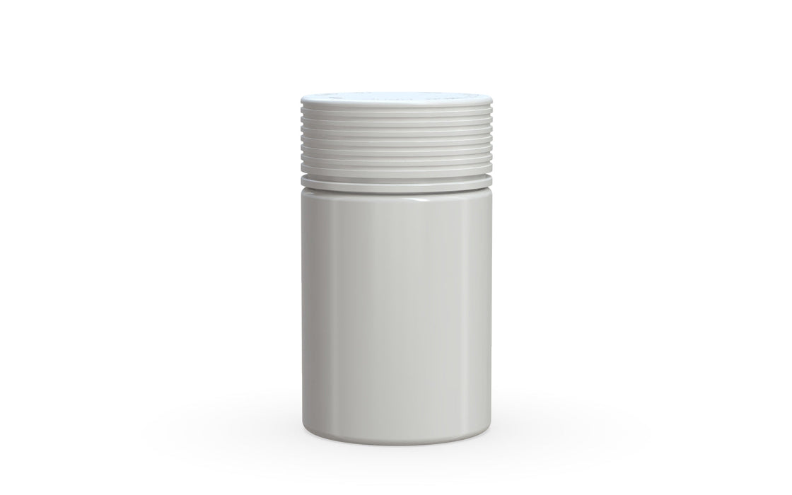 150CC/5OZ Spiral CR - Container With Inner Seal & Tamper - Opaque White With Opaque White Lid
