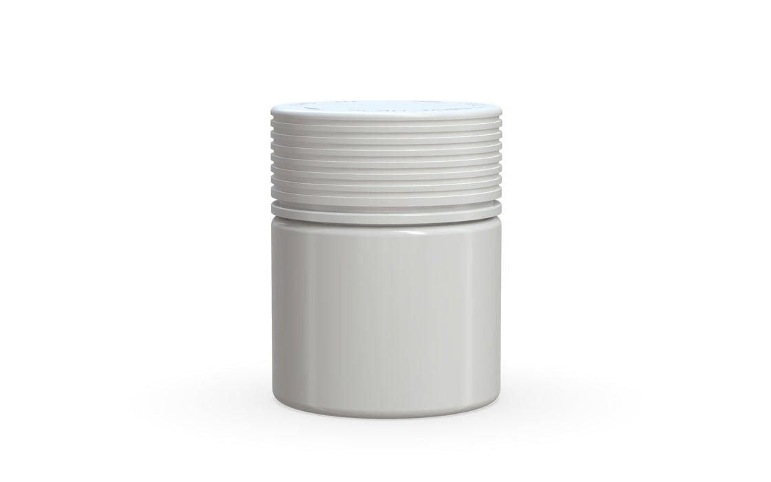 90CC/3FL.OZ Spiral CR - Container With Inner Seal & Tamper - Opaque White With Opaque White Lid