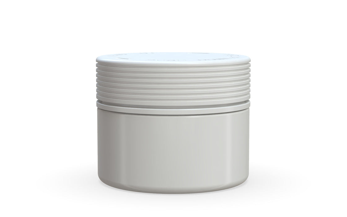 220CC/7.5FL.OZ Spiral CR - XL Container With Inner Seal &amp; Tamper - Opaque White With Opaque White Lid