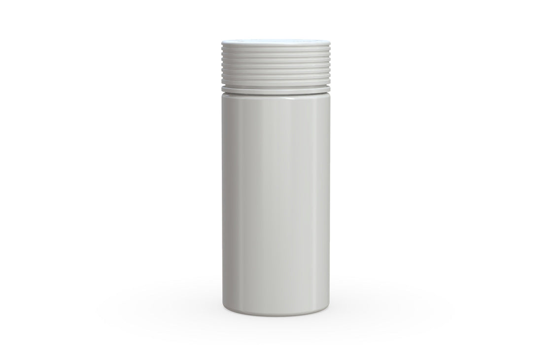 240CC/8FL.OZ Spiral CR - Container With Inner Seal & Tamper - Opaque White With Opaque White Lid