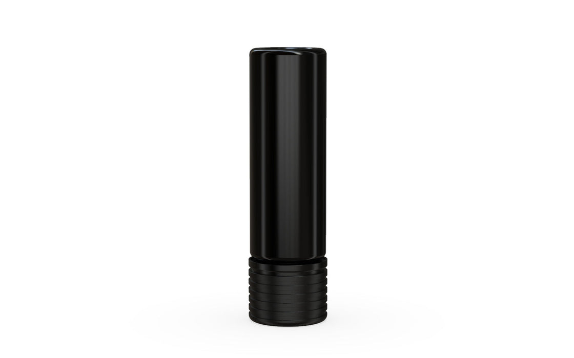 510 Cartridge Spiral CR Container Flat Top - Opaque Black With Opaque Black Lid
