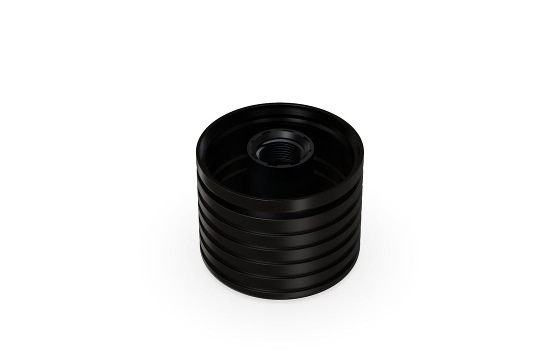 510 Cartridge Spiral CR Container Round Top - Αδιαφανές μαύρο με αδιαφανές μαύρο καπάκι