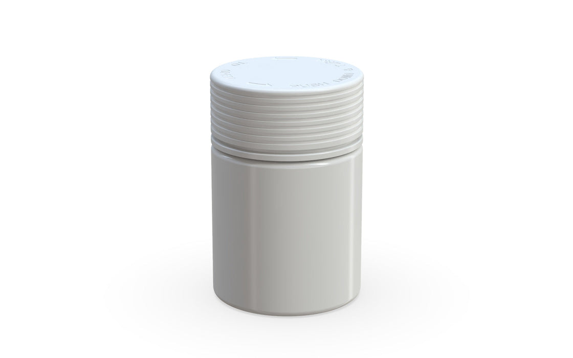 120CC/4FL.OZ Spiral CR - Opaque White with Opaque White Lid