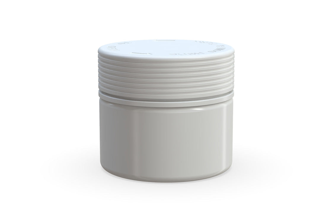 300CC/10FL.OZ Spiral CR - XL Container With Inner Seal &amp; Tamper - Opaque White With Opaque White Lid