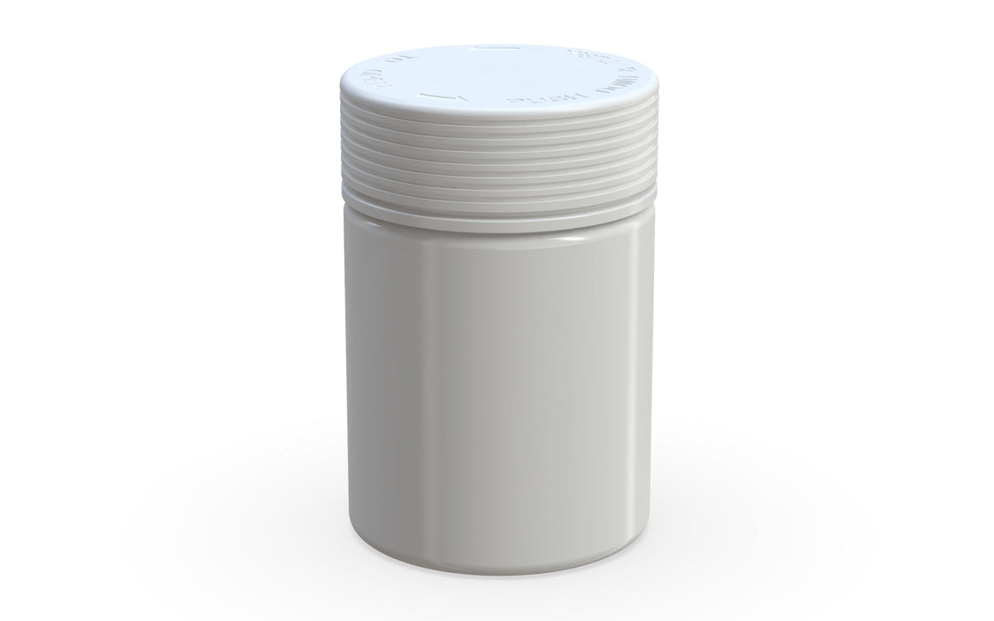650CC/21.5FL.OZ Spiral CR - XL Container With Inner Seal &amp; Tamper - Αδιαφανές λευκό δοχείο με αδιαφανές λευκό καπάκι