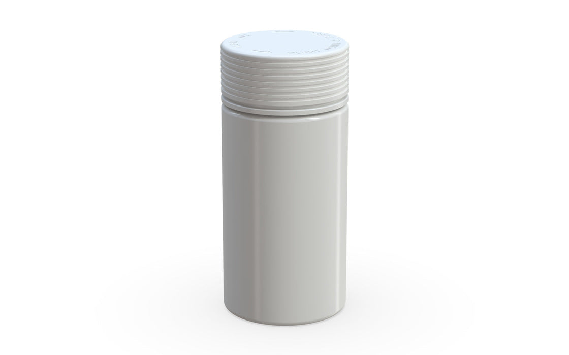 180CC/6FL.OZ Spiral CR - Container With Inner Seal &amp; Tamper - Opaque White With Opaque White Lid
