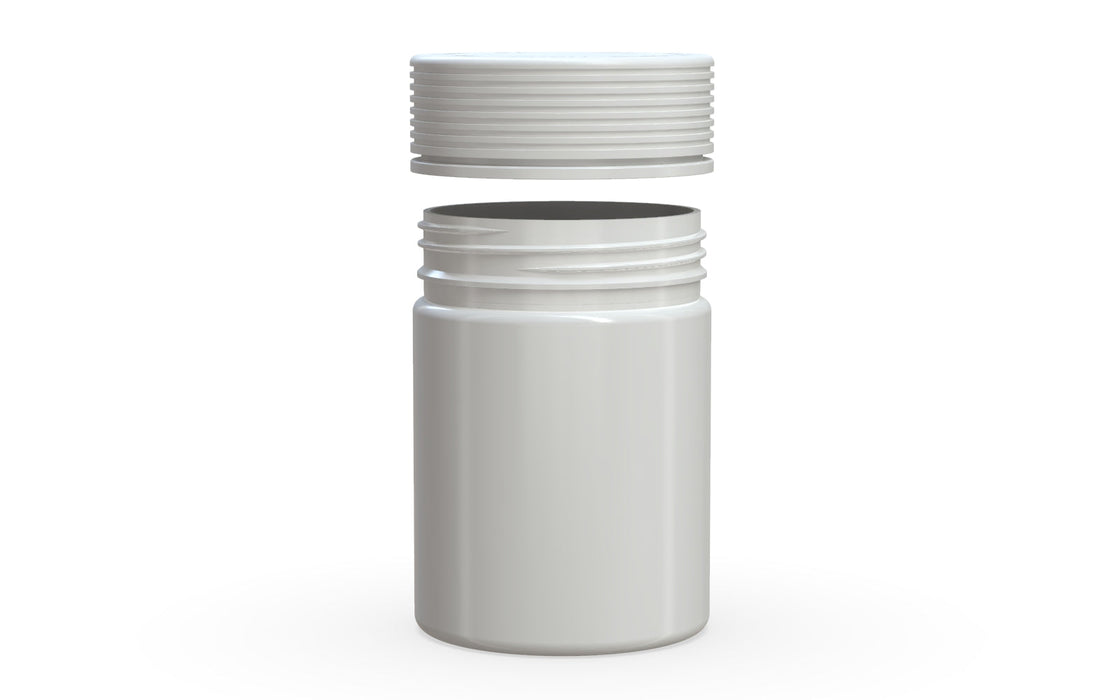 650CC/21.5FL.OZ Spiral CR - XL Container With Inner Seal &amp; Tamper - Αδιαφανές λευκό δοχείο με αδιαφανές λευκό καπάκι