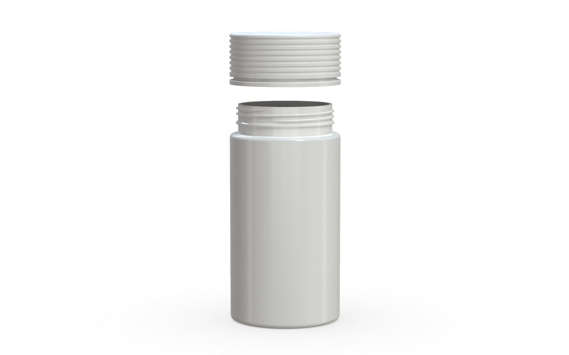 180CC/6FL.OZ Spiral CR - Container With Inner Seal & Tamper - Opaque White With Opaque White Lid