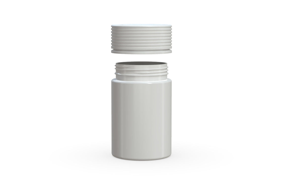 150CC/5OZ Spiral CR - Container With Inner Seal & Tamper - Opaque White With Opaque White Lid