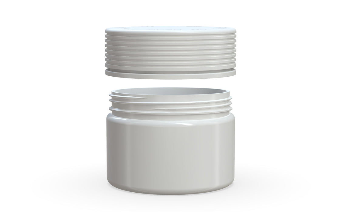 300CC/10FL.OZ Spiral CR - XL Container With Inner Seal &amp; Tamper - Opaque White With Opaque White Lid