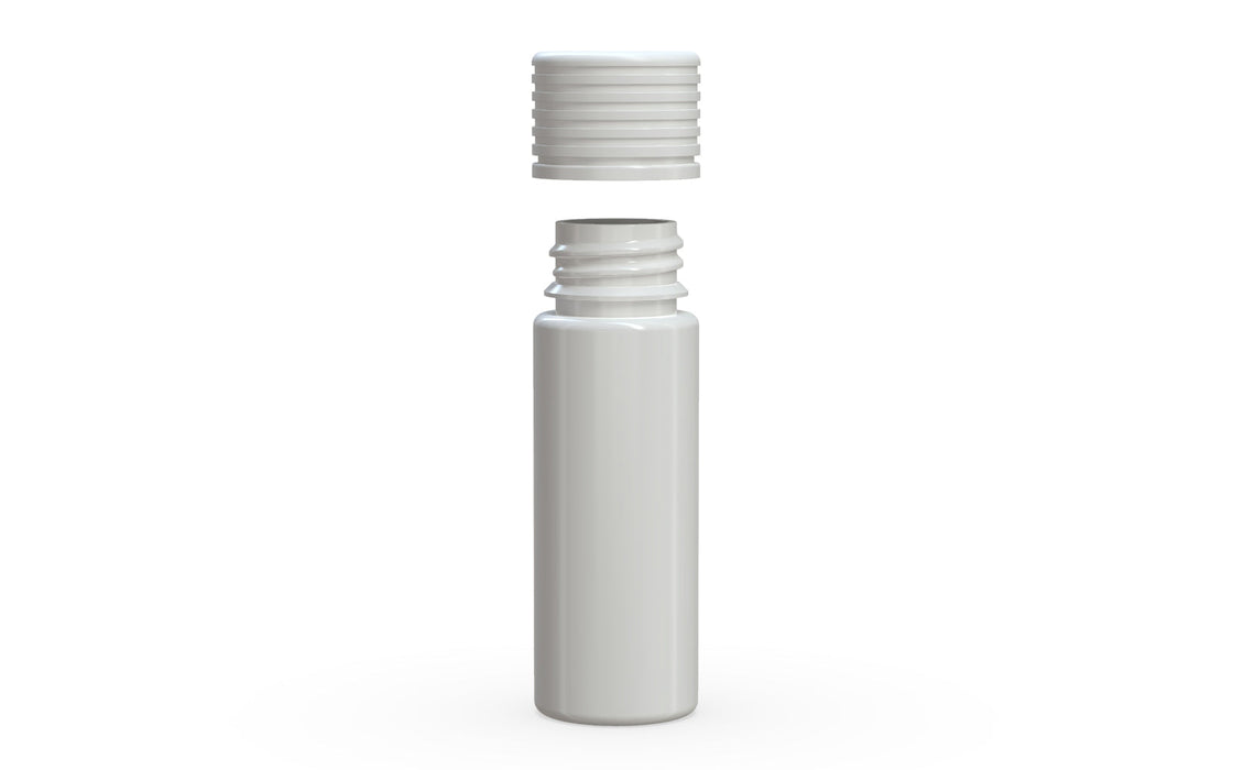 Spiral CR - Tube 65mm with Inner Seal & Tamper - Opaque White with Opaque White Lid