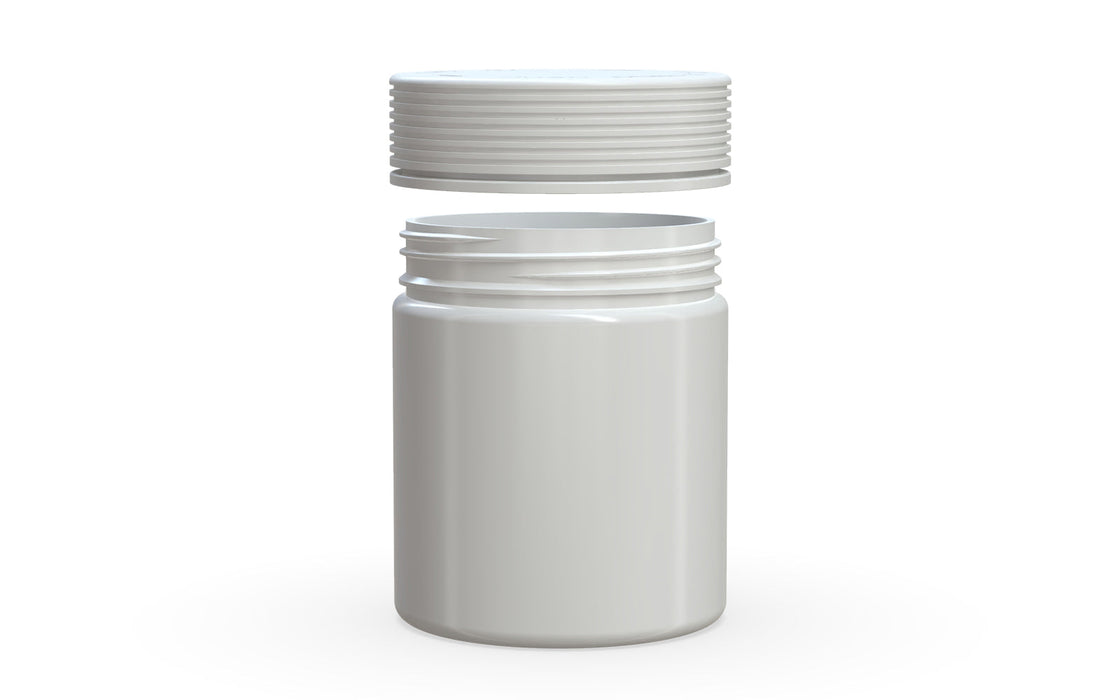 550CC/18.5FL.OZ Spiral CR - XL Container With Inner Seal &amp; Tamper - Opaque White With Opaque White Lid