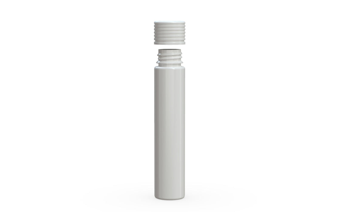 Spiral CR - Tube 115mm with Inner Seal & Tamper - Opaque White with Opaque White Lid