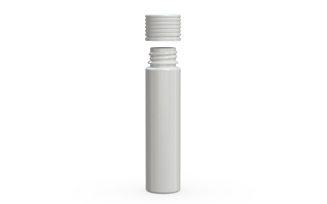 Spiral CR - Tube 95mm with Inner Seal & Tamper - Opaque White with Opaque White Lid