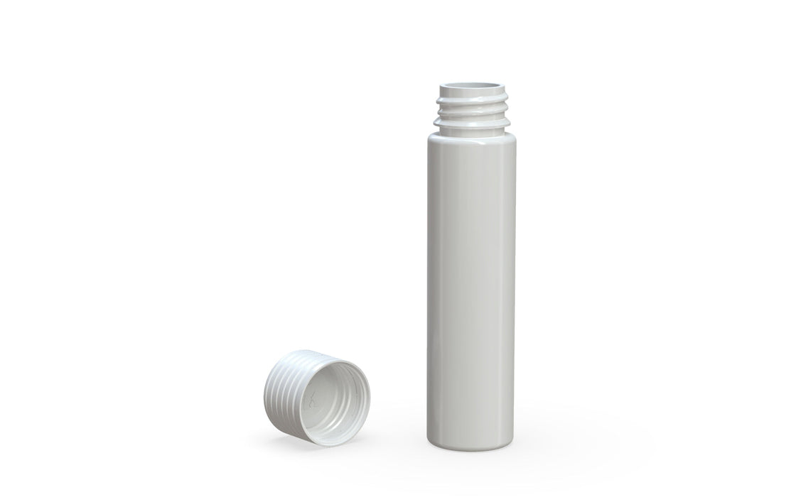 Spiral CR - Tube 95mm with Inner Seal & Tamper - Opaque White with Opaque White Lid