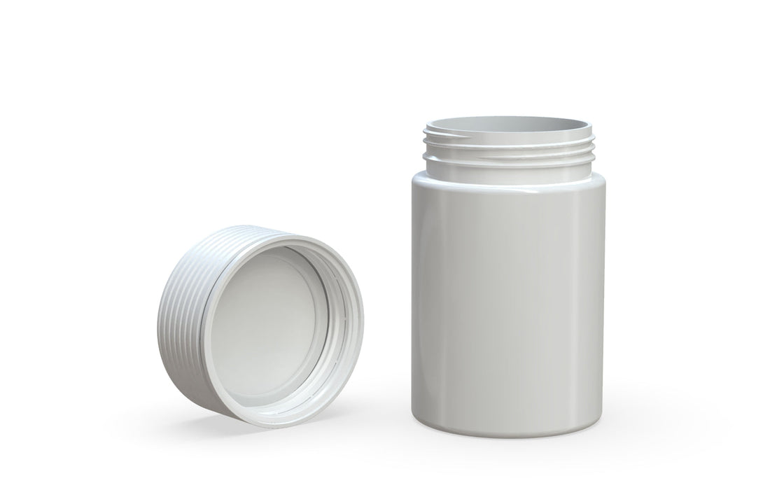 150CC/5OZ Spiral CR - Container with Inner Seal &amp; Tamper - Opaque White With Opaque White Lid