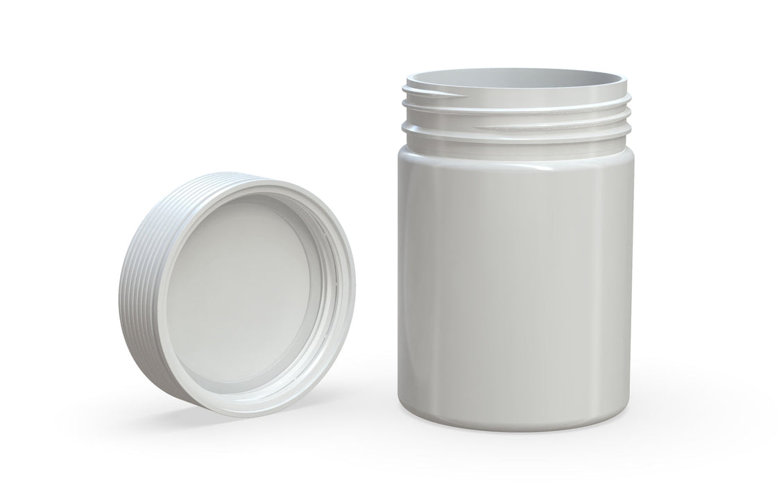 650CC/21.5FL.OZ Spiral CR - XL Container With Inner Seal &amp; Tamper - Αδιαφανές λευκό δοχείο με αδιαφανές λευκό καπάκι