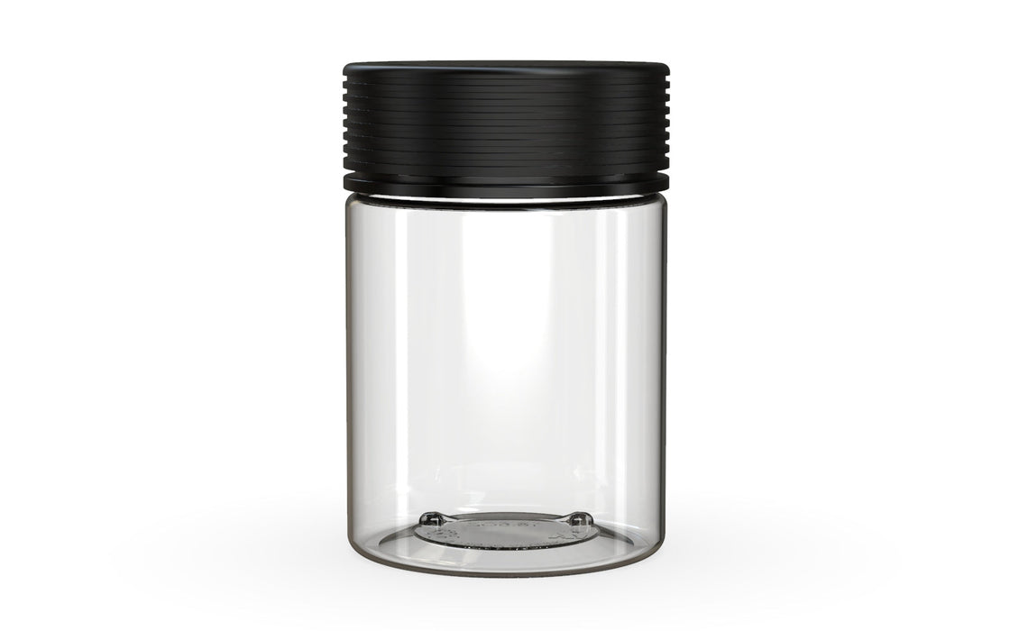 650CC/21.5FL.OZ Spiral CR - XL Container With Inner Seal & Tamper - Clear Natural With Opaque Black Lid