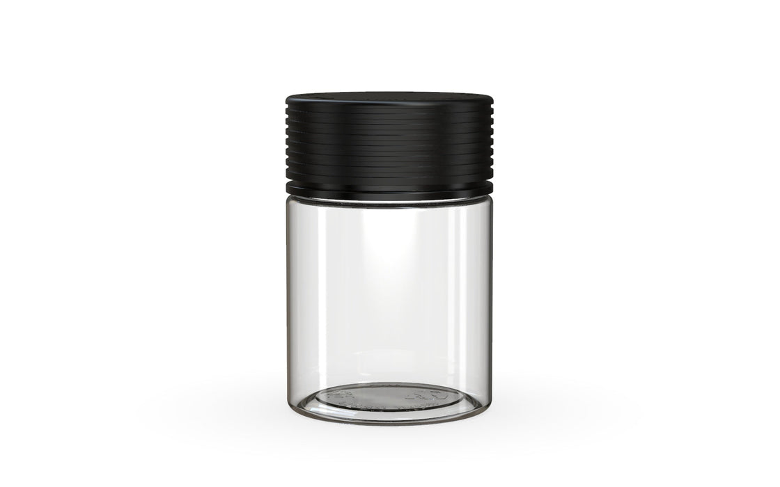 120CC/4FL.OZ Spiral CR - Clear Natural With Opaque Black Lid