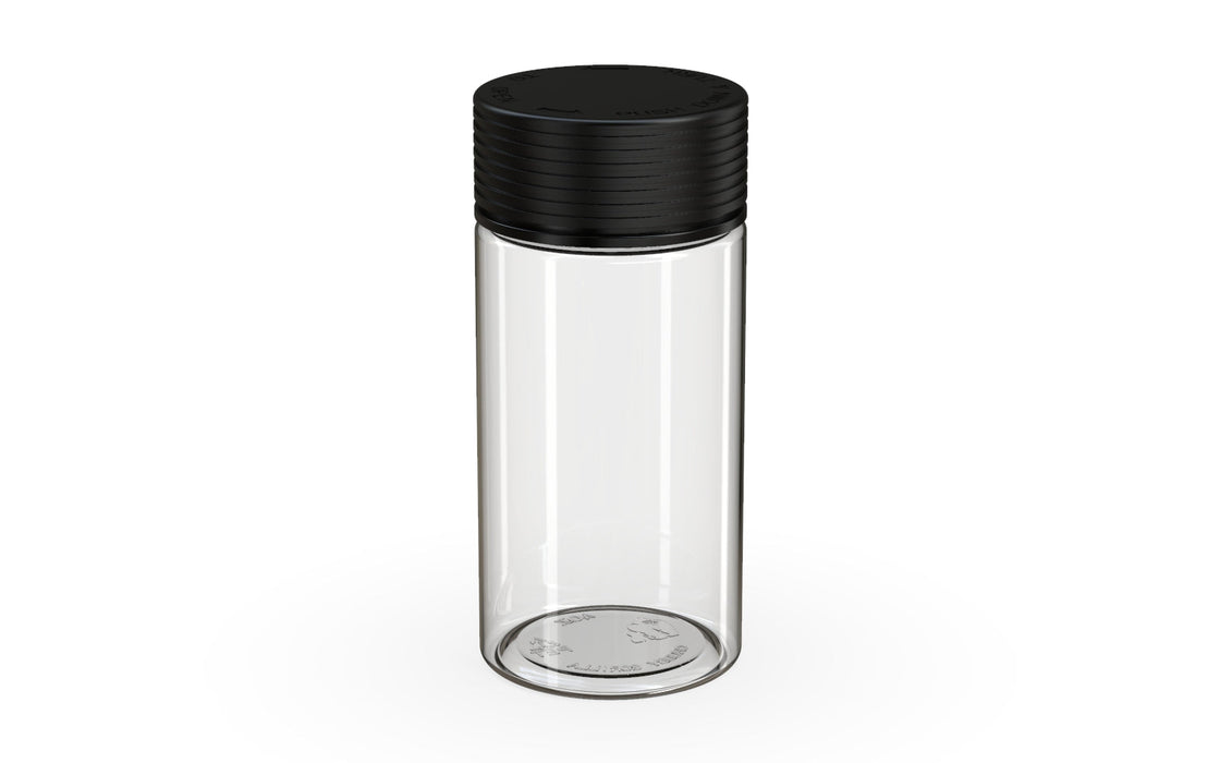 180CC/6FL.OZ Spiral CR - Container - Clear Natural με αδιαφανές μαύρο καπάκι