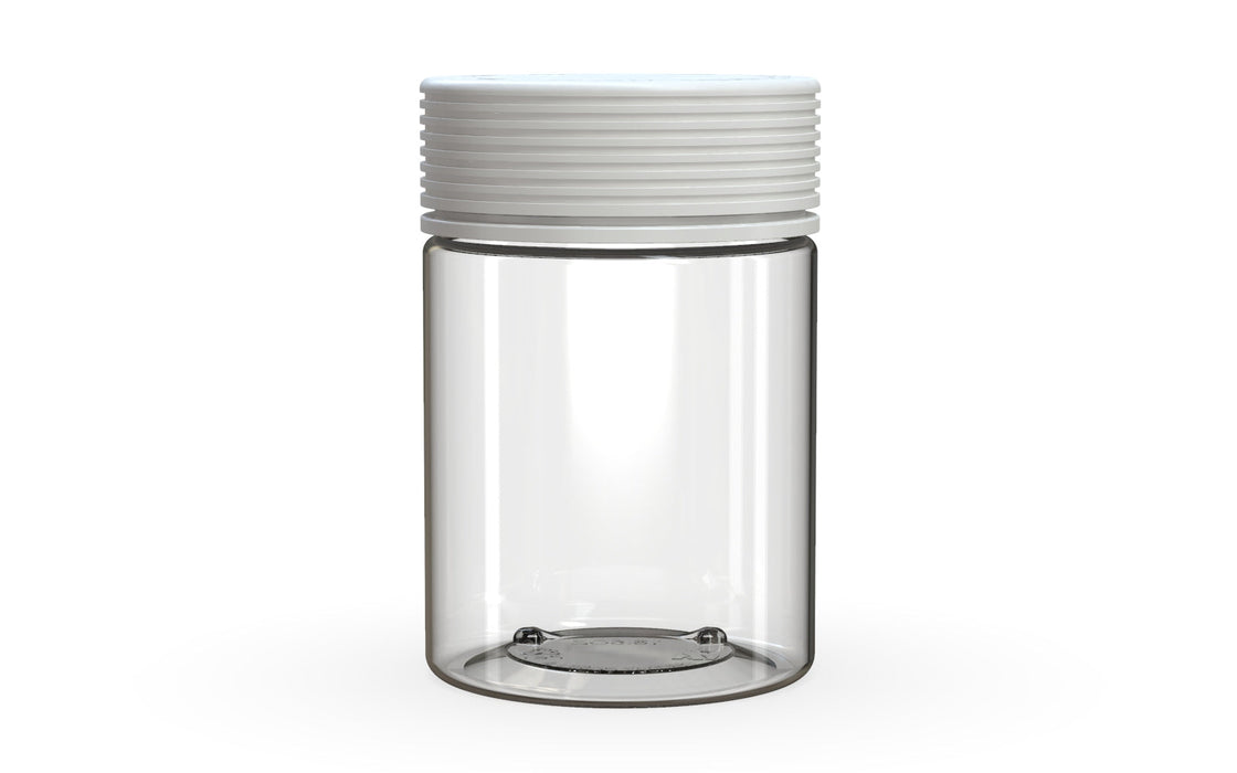 650CC/21.5FL.OZ Spiral CR - XL Container With Inner Seal &amp; Tamper - Clear Natural With Opaque White Lid