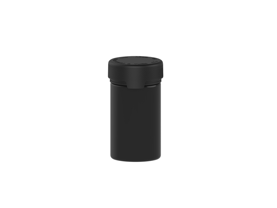 150CC/5OZ/150ML Aviator CR - Container With Inner Seal &amp; Tamper - Opaque Black With Opaque Black Lid