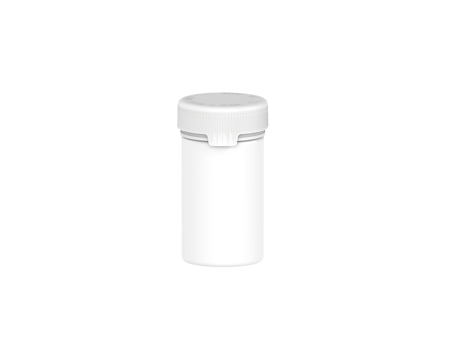 150CC/5OZ/150ML Aviator CR - Container With Inner Seal &amp; Tamper - Opaque White With Opaque White Lid