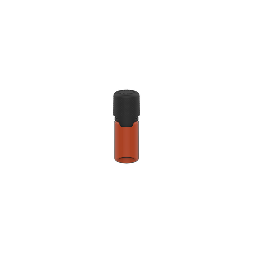 Chubby Gorilla Aviator 10ML Bottle With Inner Seal & Tamper Evident Breakoff Band - Translucent Amber Bottle / Opaque Black Cap