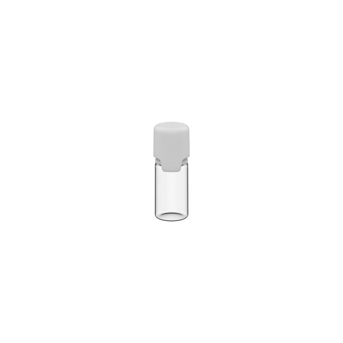 Chubby Gorilla Aviator 10ML Bottle With Inner Seal & Tamper Evident Breakoff Band - Clear Natural Bottle / Opaque White Cap
