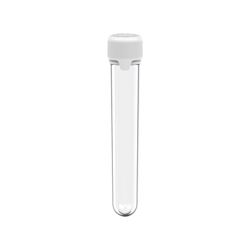 AVIATOR CR - TUBE 120MM WITH INNER SEAL & TAMPER - CLEAR NATURAL (TRANSPARENT) WITH OPAQUE WHITE LID - Copackr.com